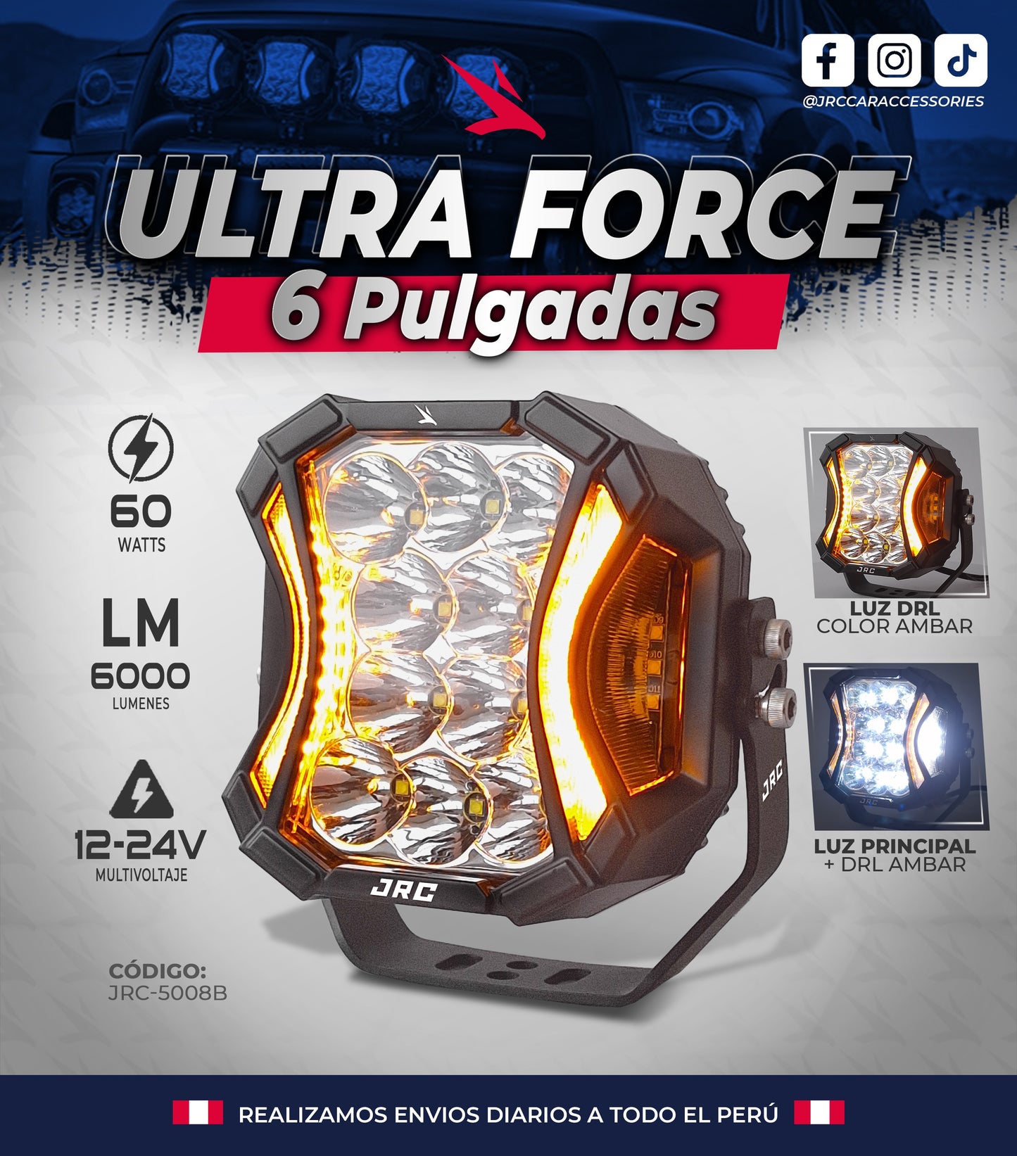 FARO NEBLINERO ULTRAFORCE DE 6 PULG JRC-5008
