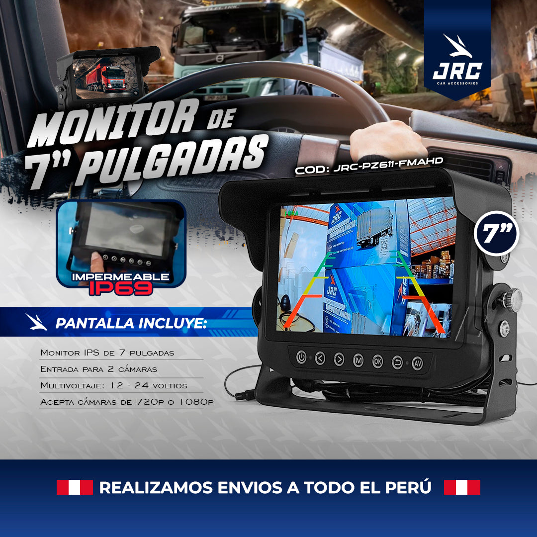 MONITOR DE 7 PULG MULTIVOLTAJE ESPECIAL PARA MINA JRC-PZ611-FMAHD