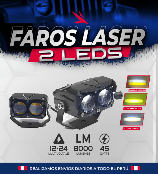 FARO LASER 2 LEDS CON VENTILADOR INCORPORADO  JRC-U29